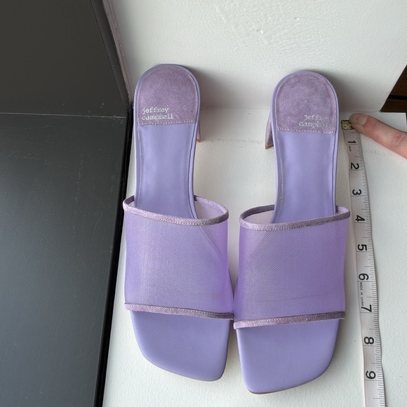 Jeffrey Campbell Malinin Block Heel Sandal Size 8.5 Lilac Purple - Picture 7 of 11